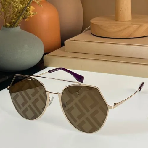 Brown lenses Women Sailor Sunglasses 0329 Eyeline Pochromic Lense gold Full Frame Studs Circle Rubber Tips Summer slicing Gap glasses Men UV protection Outdoo Beach
