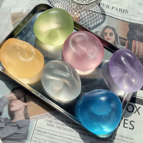 Moldable Squishy Pearl Coconut Oil Squeeze Toy Moldable Stress Ball Squishy Toy Slow Rising Decompression Sensory Toy for Adult