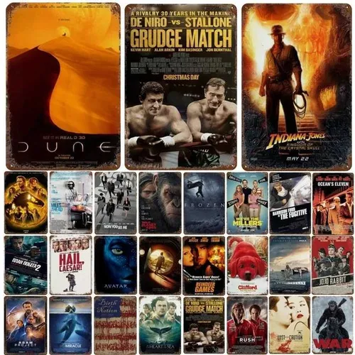 Classic American Films Metal Sign Old Movie Aluminum Plaque Poster Vintage Wall Plate Bar Club Workshop Man Cave Home Wall DecorM251114