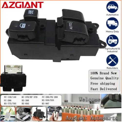 AZGIANT Window Regulator Main Switch Power Window Master Control Driver Side Replacement For Toyota Mr2 Pickup T100 Tacoma Tercel 1989-2004