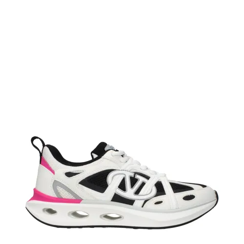 Valentino Garavani Colour-Block Mesh Sneaker — White
