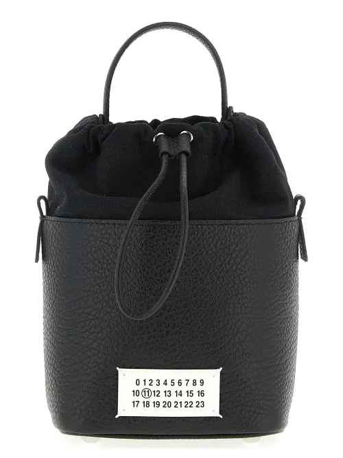 Maison Margiela Calfskin Leather Bucket Bag — Black