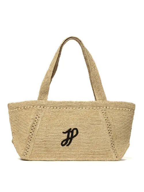 Patou Trapeze Tote Bag — Beige