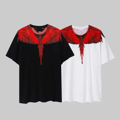 Men's T-Shirts Mens Short sleeved Womens Couple Colorful Wings Feather T-shirt Classic Half Sleeves L260525