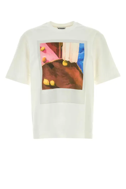 Jil Sander Bright Shadow Photograph Print T-Shirt — White