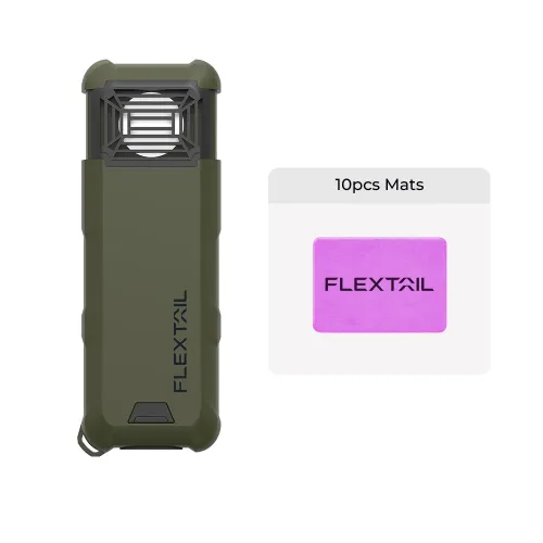 MAX REPELLER S - 2-in-1 Portable & Rechargeable Mosquito Repellent - Repeller+10pcs Mats / Green