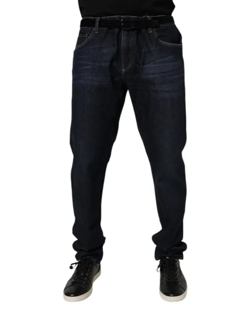 Dolce & Gabbana Cotton Stretch Skinny Jeans — Navy