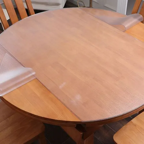Odorless round table tablecloth soft plastic glass waterproof and oil-proof washable and anti-scalding tablecloth 46UF01