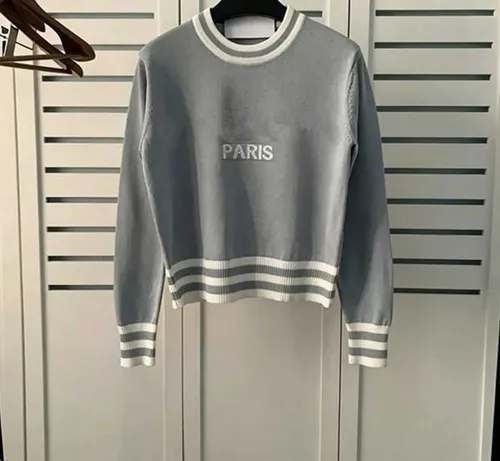 Womens Sweater Woman Designer Cardigan Knit Sweater Letter Print Round Crow Neck Stripe Knitwear Long Sleeve Clothes Pullover Casual Top New Fall L260511