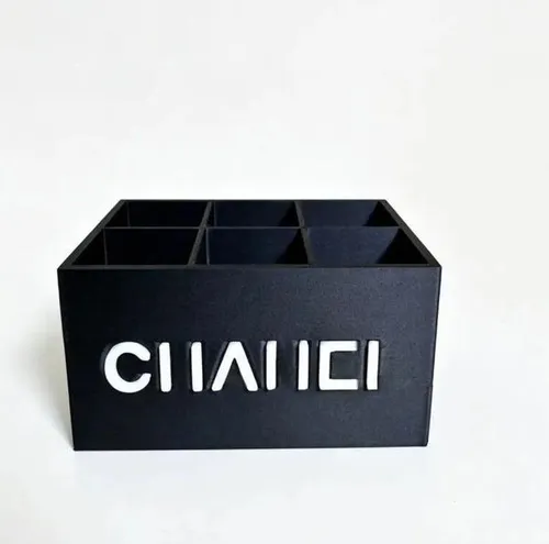 2026 fashion Lipstick black 6 grids storage box luxury letter logo dressing table multi-purpose storage boxes designer vintage Home desktop Cosmetics storage bins