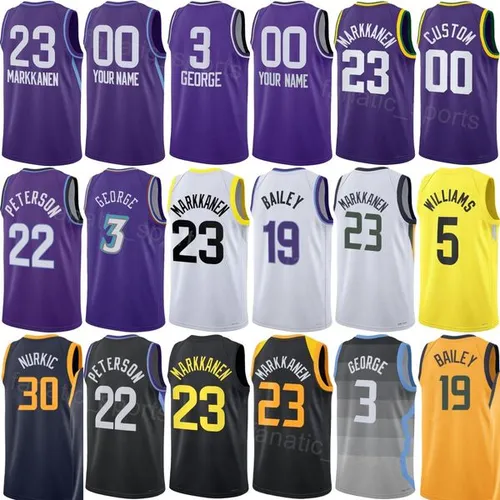 Prined 26 27 Basketball City Brice Sensabaugh Jersey 28 Women Mens Child Svi Mykhailiuk 10 John Konchar 55 Cody Williams 5 Jaxson Hayes Josh Okogie Kyle Filipowski