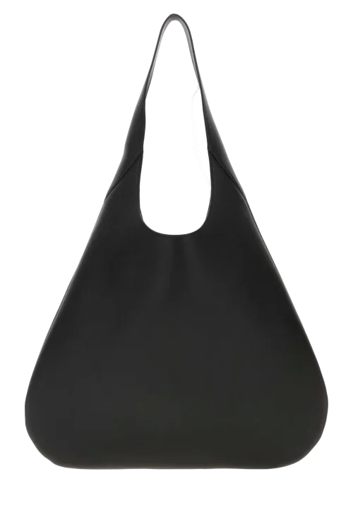 Carven Leather Shoulder Bag — Black