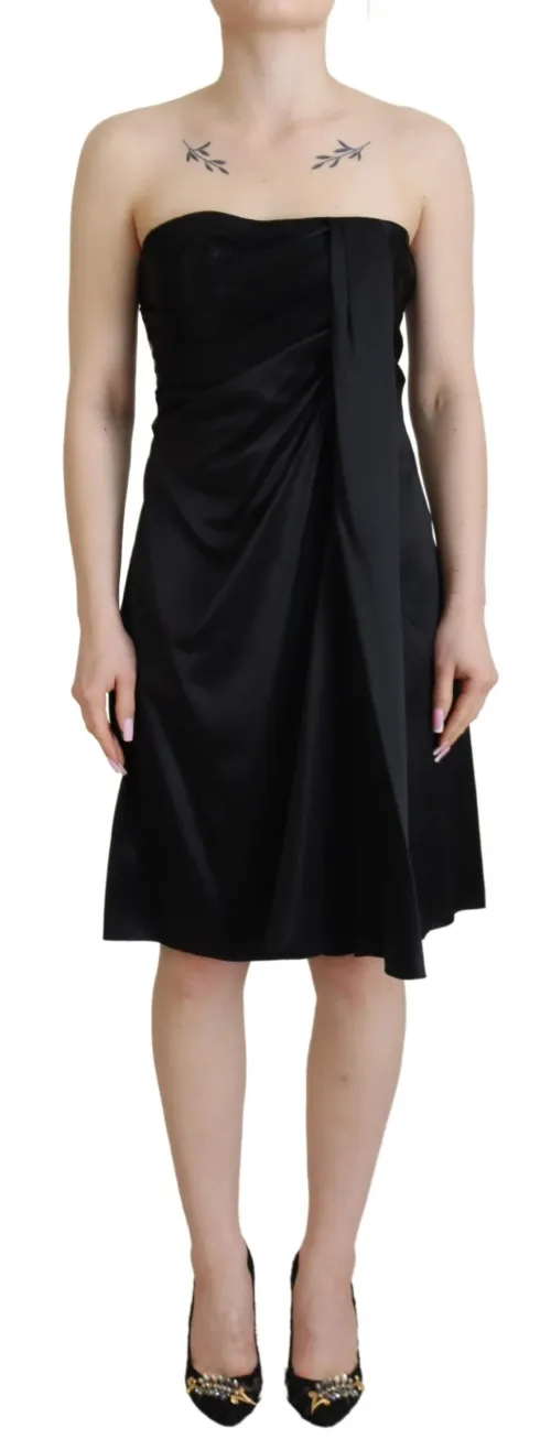 Dolce & Gabbana Silk Shift Dress — Black