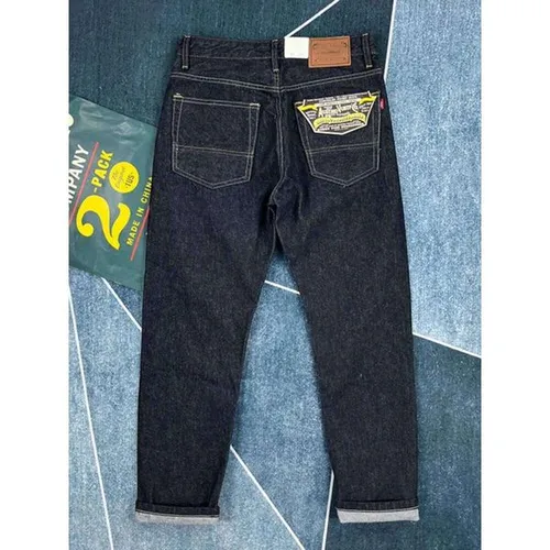 2024 Autumn and Winter American Retro Primary Color Black Denim Jeans Men's 86.4% Cotton Washed Old Heavyweight Straight Pants Z260227