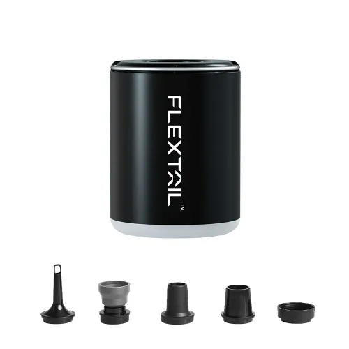 TINY PUMP 2X - Ultimate 3-in-1 Outdoor Pump with Camping Lamp - Black / Pump