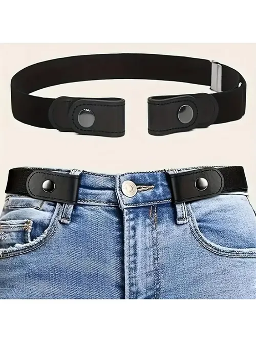 Traceless Invisible Elastic Belt Women's Belt Jeans Pants Men's Elastic Belt