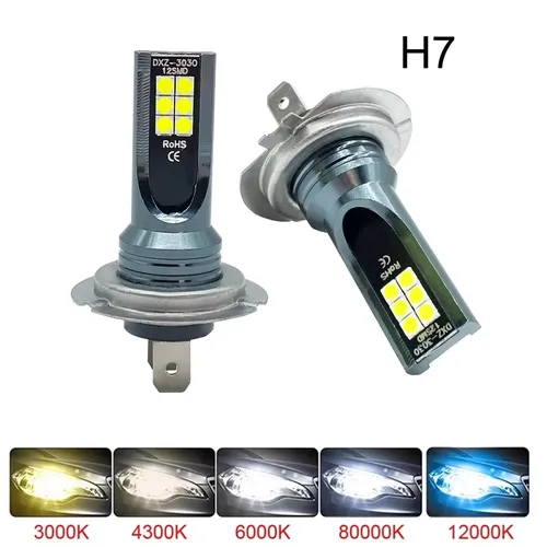 2Pcs Super Bright H4 H7 Led Bulb Car Headlight Motorcycle H1 H3 H8 H9 H11 Auto Fog Lamps 9005 9006 HB3 HB4 Light 12v 24V 80W