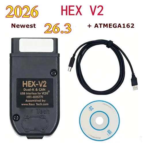 2026 Newest OBD2 Diagnostic VAG Scanner Tool Cable HEX V2 Wesheu VCDS 26.3 VCDS VAG COM 24.7 For Audi SKODA VW