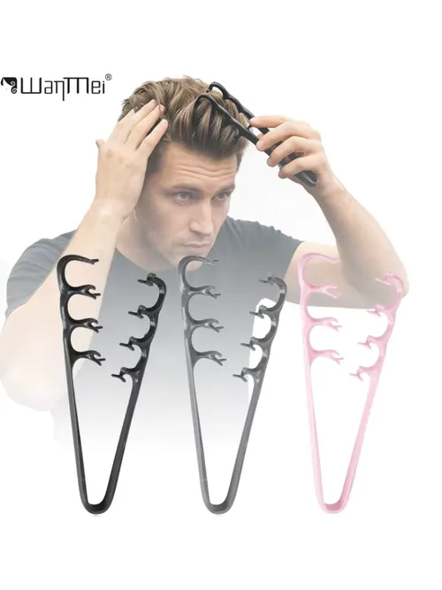 Volumizing Detangling Hair Comb for Men Wide Tooth Styling Tool for Curly Wavy All Hair Types Fluffy Texture Salon Styling Brush