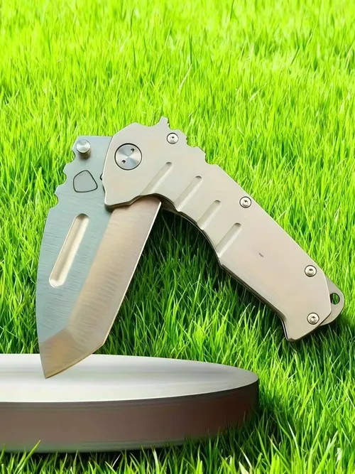 D2 full-steel folding knife, heavy-duty knife, outdoor portable knife, collectible, knife fan. Great gift for men or women. EDC