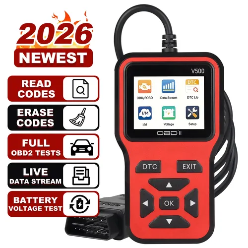 V500 OBD2 Scanner Auto Car Diagnostic Tool with Color Screen Code Reader And ECU Health Inspection Functionality