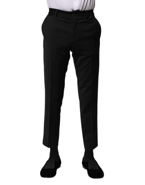 Dolce & Gabbana Virgin Wool Formal Trousers — Black