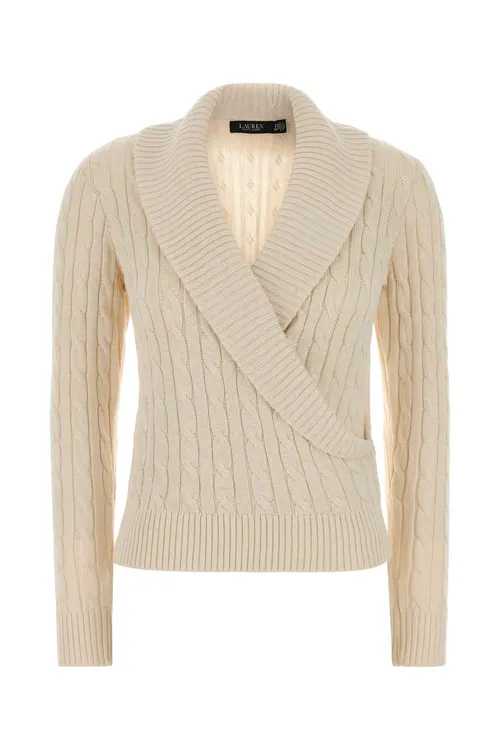 Polo Ralph Lauren Cable-Knit Wool Blend Sweater — Beige