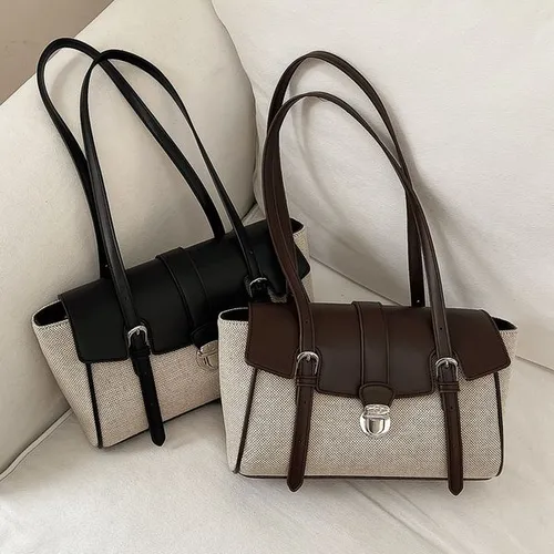Jefrey Collins High-end luxury retro women's 2026 new fashion commuter shoulder large-capacity underarm tote bag