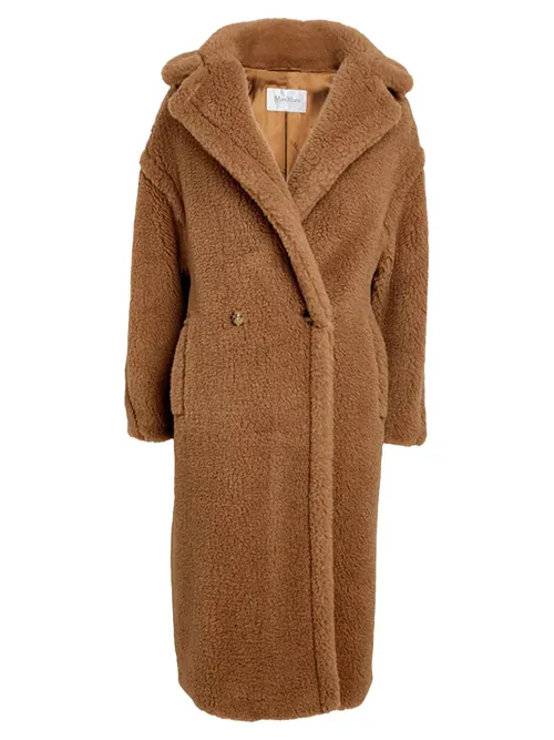 Max Mara Alpaca-Wool Blend Coat — Camel