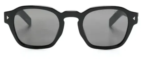 Prada Eyewear SPRA1616K731 Square-Frame Sunglasses — Black