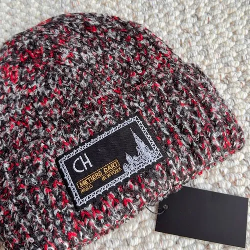 beanie beanie designer bonnet designer beanie hat skull cap bonnet luxe retro mixed-color chunky knitted cold cap for autumn and winter travel beanie
