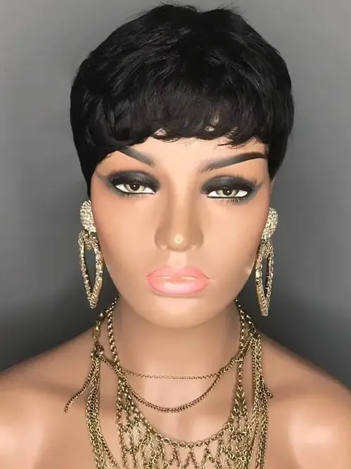 Short Pixie Cut Wigs for Black Women Super Short Hair Wigs Black Pixie Cut Wig Short Hairstyles for Women Synthetic Layered Wigs