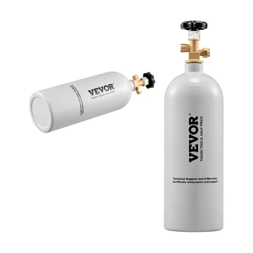 SucceBuy 5 Lbs CO2 Tank Aluminum Gas Cylinder Brand New CO2 Cylinder with Gray Spray Coating CO2 Tank with CGA320 Valve