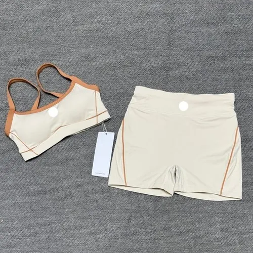 Woman Gym Sets sport Designer Bra Pants Vest Shorts Athletic Running Clothes Casual Sportswear Straight Top Sport Gym Girl 2Pcs Travel Tennis Set S-XL YGS133