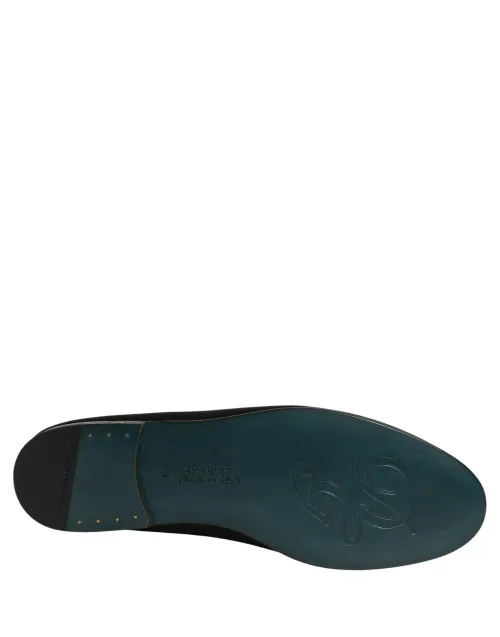 Dolce & Gabbana Satin Logo Loafer — Black