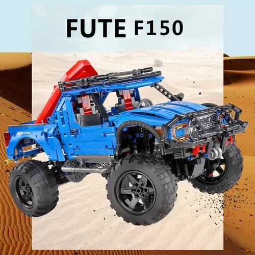 SEMBO Technic Monsters Ford F150 Raptor Pickup Truck Building Blocks With Motor MOC Compatible Legoing Creator 701990 Model Educational Toys Birthdays Gifts