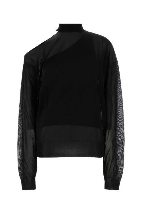 Fendi Viscose Knit Sweater — Black